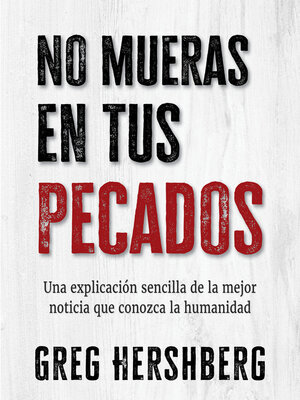 cover image of No mueras en tus pecados